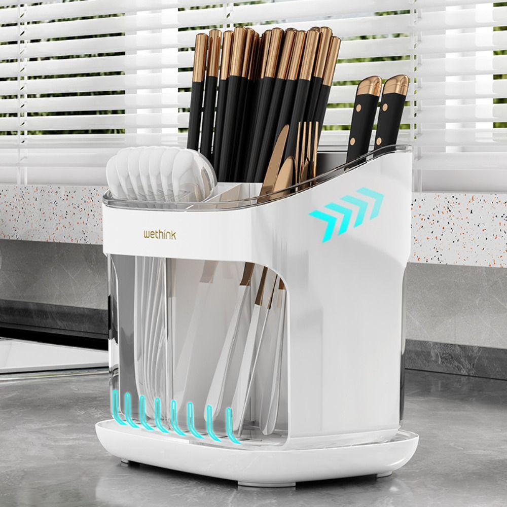 Large Capacity Chopstick Cage Plastic Cutlery Organizer Creative Chopsticks Storage Box  Kitchen