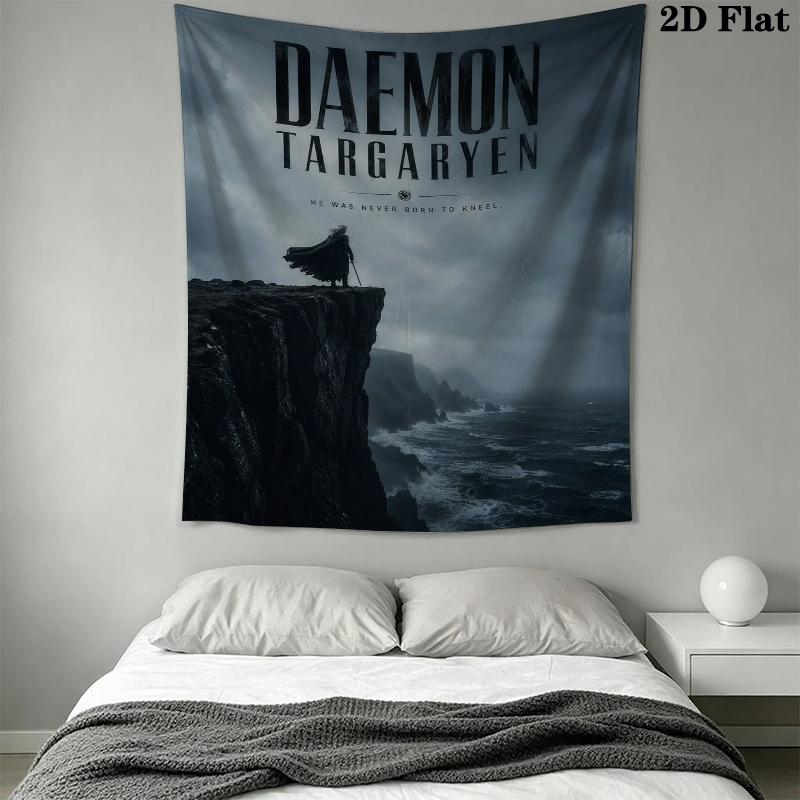 Daemon Targaryen Wall Tapestry Aesthetic Wall Hanging Printed Fabric Blanket Decorative Tapestries for Bedroom Living Room Home Decor