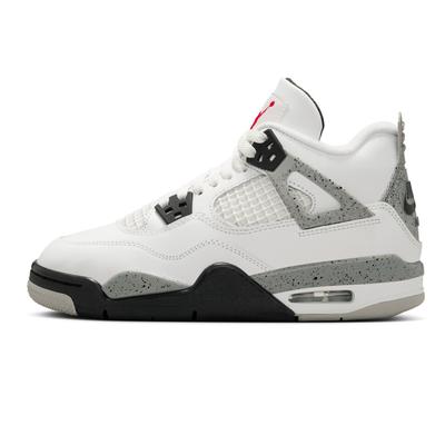Кроссовки Air 4 Retro OG GS White Cement 2025 Kids Tech-Grey Black Fire-Red IB4171-100