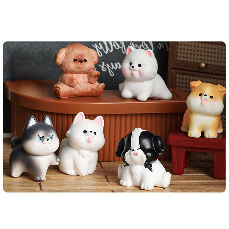 Cute Dog Figurines Miniatures Cartoon Animal Micro Landscape Ornaments For Home Room Desk Accessories