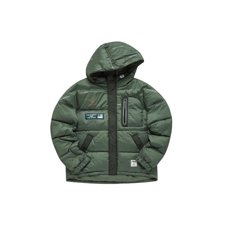 New FILA MIHARA YASUHIRO Collaboration Collection Down Jacket Men's Earthy Olive Green F11M143903F-KK