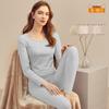 Dingguagua 95% Cotton Round Neck Thin Thermal Underwear Set for Couples