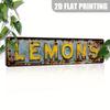 Vintage Lemon Sign - Rustic 2D Flat Printed Aluminum Wall Decor for Home,Durable Metal Craft Decoration