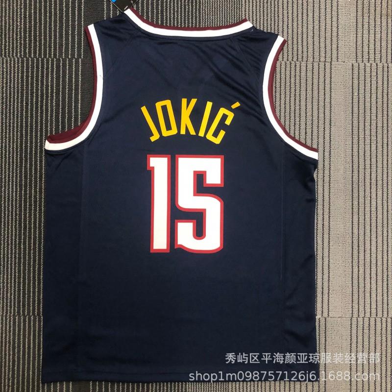 Custom Heat Pressed Basketball Jersey Denver Nuggets 15 Jokic 50 Gordon 1 Porter Mens Performance Sport Shirt