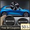 LRQ2   4pcs 56/60mm Car Styling Wheel Center Hub Caps Stickers Badg For Mercedes Benz GLE GLC A B C E Class W176 W246 W205 W213 AMG