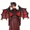 Премиум-классный реквизит для костюма готического дракона в стиле панк, реалистичные красные и черные крылья злого дракона и полумаска бычьего дьявола с