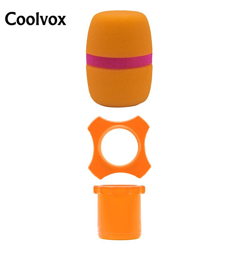 Coolvox 1Set Microphone Foam Windscreen and Wireless Microphone KTV Silicon Anti-Roll Device Ring Universal Square Non-Slip Circle for BBS MIC