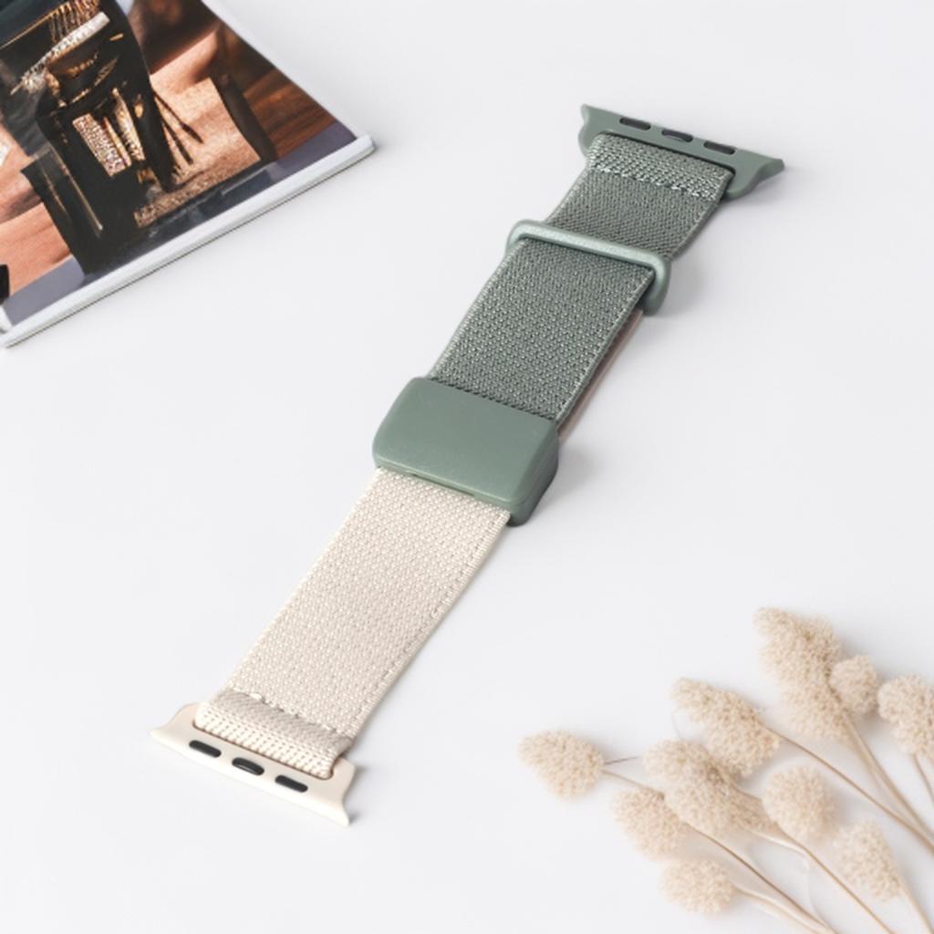 Магнитный ремешок для Apple Watch Band 44мм 45мм 40мм 38мм 49мм Милые двухцветные спортивные нейлоновые эластичные браслеты для iWatch Series11 10