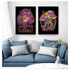 Posters and Print Psychedelic Magic Black Light Wall Art Canvas Painting Bilder Cuadros Trippy Visual Mushroom Mind Education