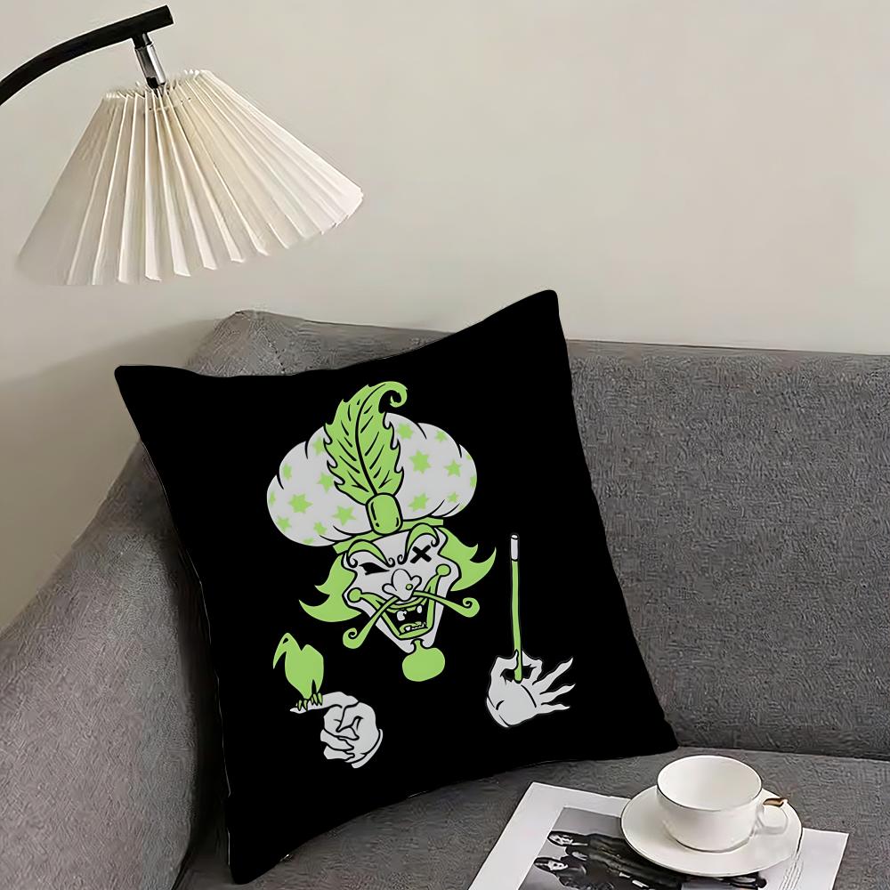 IInsane ClownN Posse Fashion Cushion Cover Pillowcase Ultra Soft Skin Friendly Fabric Cloud Like Comfort Concealed Zipper