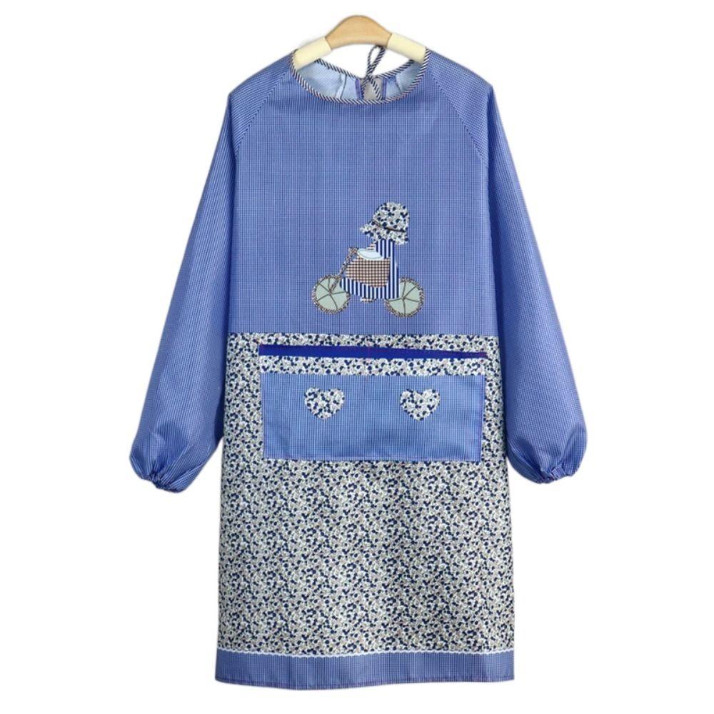 Oil-Proof Long Sleeves Cooking Apron Anti-Dust Cooking Cover Clothing Kitchen Apron Restaurant