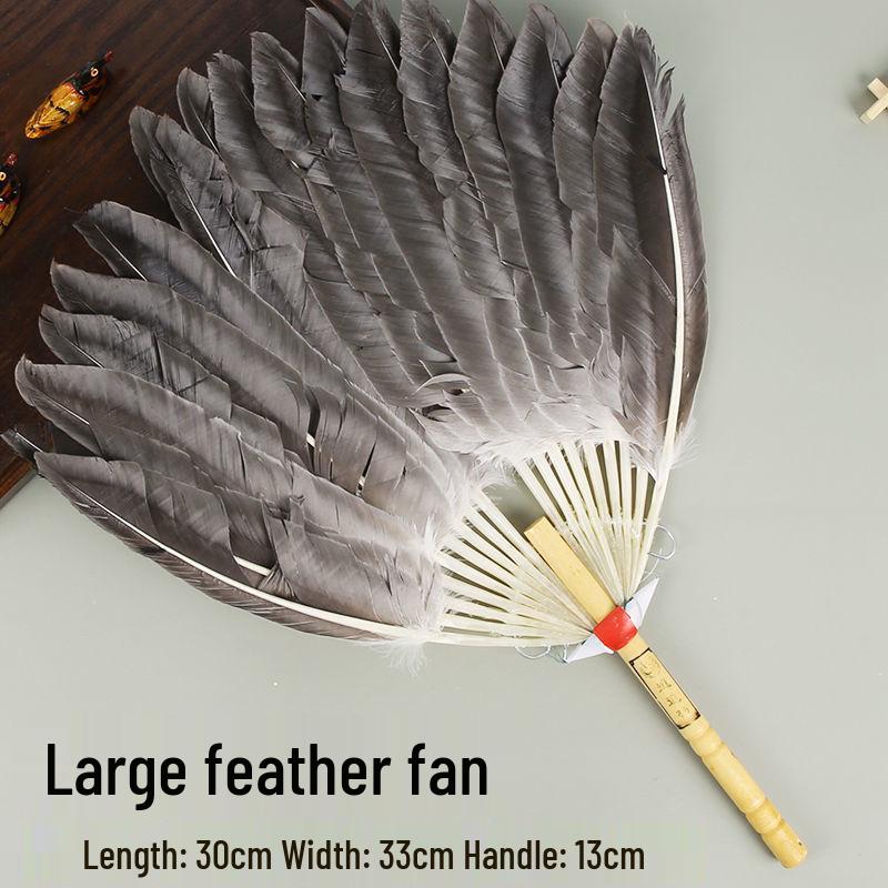 Handheld Goose Feather Fan for Summer - Classic Style for Children & Adults
