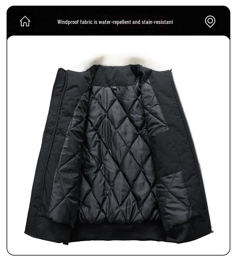 Men's Plus Size Lambskin & Cotton Winter Jacket (M-8XL) - Loose, Thick, Warm