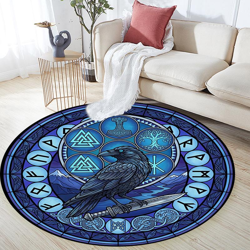 Boar Mythology Round Area Rug Under Office Chairs Bedroom Living Room Home Decor