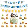 Oktoberfest Party Glasses Kit with German Festival Bunting Banner, Photo Booth Props, Customizable Celebration Essential