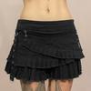 Women's Summer New Personality Street Fashion Trend Splicing Straps Diablo Style Pleated Skirt