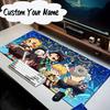 Custom Name Mouse pad Anime Slayer Characters Mouse Pad Desk Mat, Non-Slip Rubber Backer Pad For Computer Notebook Gaming Mouse Pad Birthday Gift