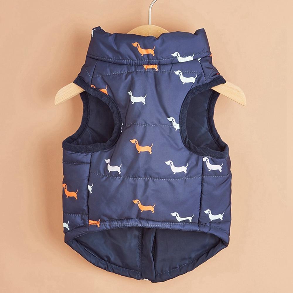 Хлопковый жилет для домашних собак, осенне-зимний теплый кардиган с тяговым отверстием на молнии, хлопковый жилет
