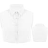 Mens Fashion Fake Collar Detachable Dickey Collar Solid Color Decorative Half Shirts False Collar