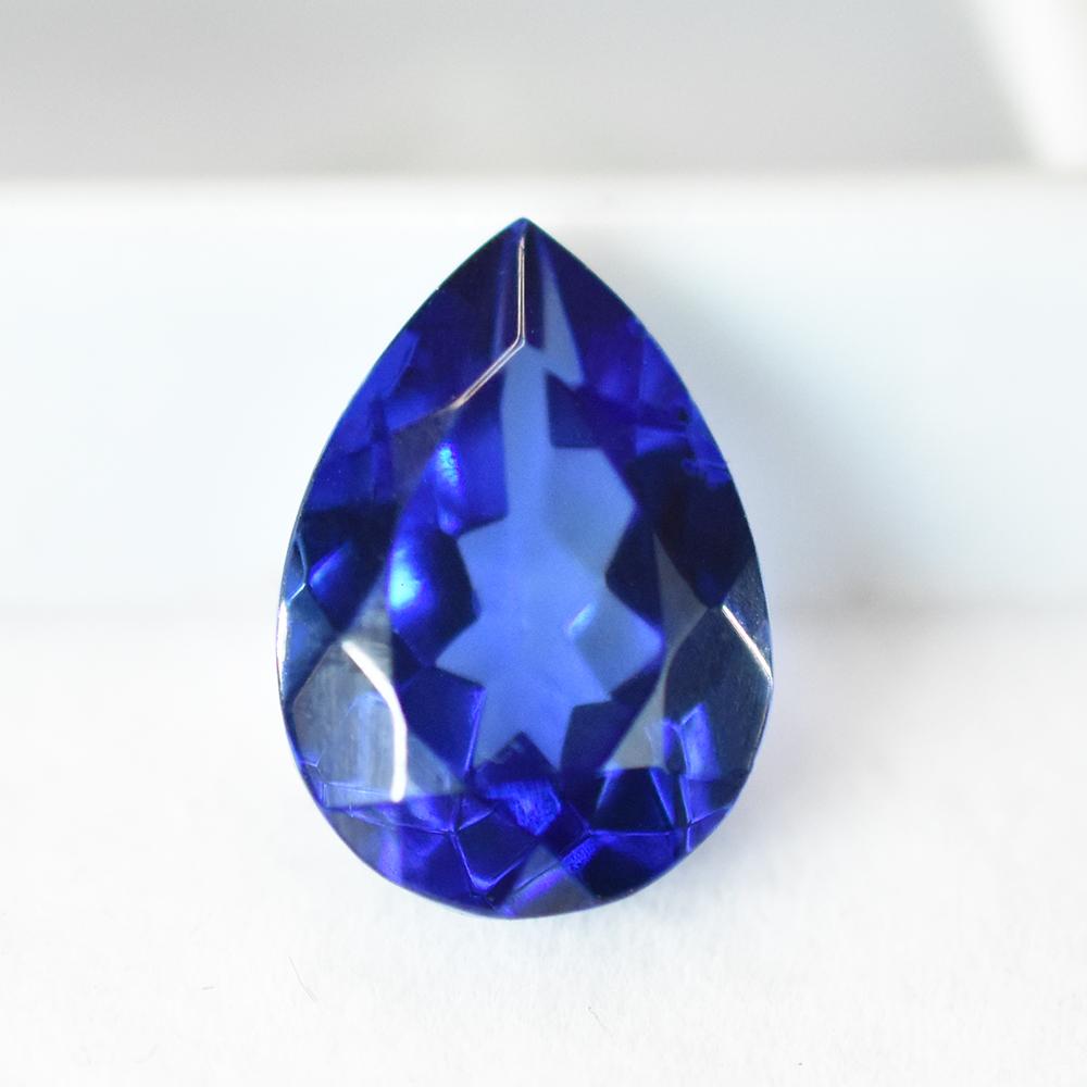 Natural Blue Tanzanite Loose Gemstone 7.55 ct Pear Shape Tanzanian for Jewelry Making and Crafts