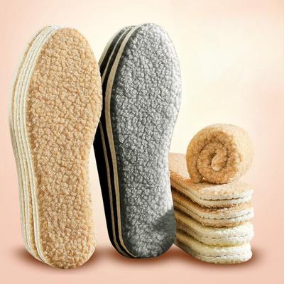 Зимние теплые стельки, утолщенные из овчины и хлопка с защитой от запаха, для мужчин и женщин