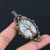 Tree Of Life Rainbow Moonstone Gemstone Pendant Pure Copper Wire Wrapped Handmade Jewelry