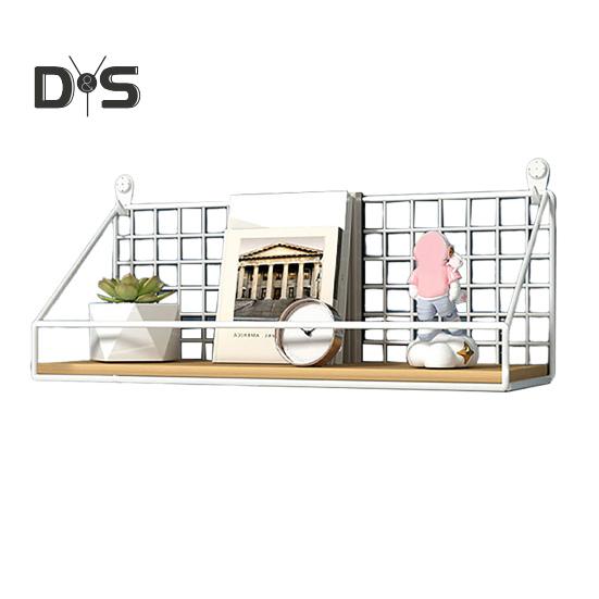 Wall-Mounted Floating Shelves Storage Rack Rustproof Strong Load-Bearing Easy To Install Bookshelf Metal Bracket