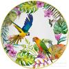 New Parrot Bone China Tableware Set Pastoral Phnom Penh Western Food Plate Household Bowl Coffee Cup