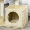 Cat Tree with Sisal Cat Tree Climbing Tree Cat Furniture Scratching Board with Soft Plush Cat Toy Sturdy E1-Class Chipboard Beige 50 x 30 x 81.5 cm