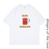 2025 Blur Blur Band Psychedelic Rock Whip Retro Cotton Printed Round Neck Short Sleeve T-shirt for Men and Women Niche