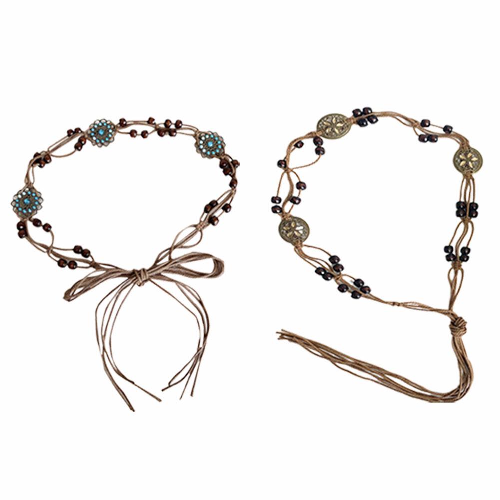 Богемный Этнический Стиль Женская Цепочка на Талию Этнический Стиль Художественная Ручная Работа Бусины Женский Пояс Дерево Z2G5