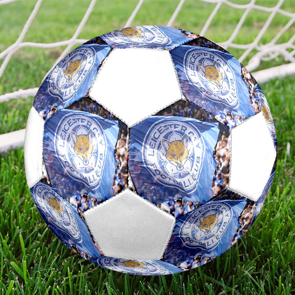 Leicester City size5 Soccer Ball, colorful, suitable for all ages, machine-stitched, PVC material, competition grade,durable and high bounce