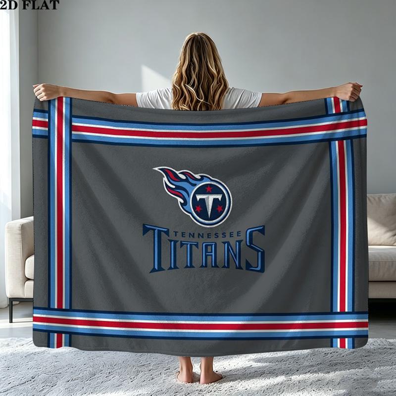 Tennessee Titans Print Flannel Blanket High Quality Warm Comfortable Cover for All Seasons Perfect for Gifts Home Decor