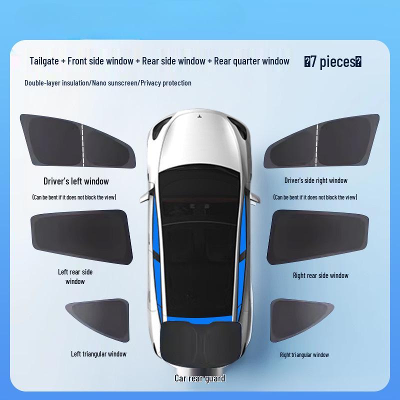 Шторка для конфиденциальности и защиты от солнца на окна автомобиля серии BYD - Полное покрытие, Теплоизоляция, Защита от УФ-лучей.