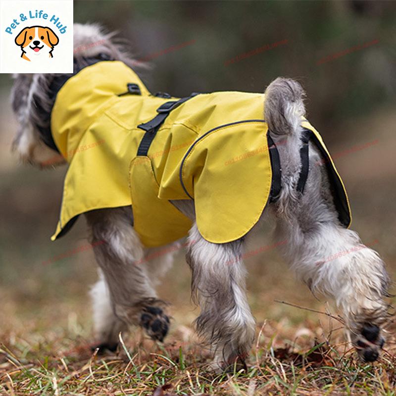Pet Dog Waterproof Raincoat Outdoor Universal For Small Medium Dogs Teddy Bichon Puppy Casual Pet Apparel Clothes