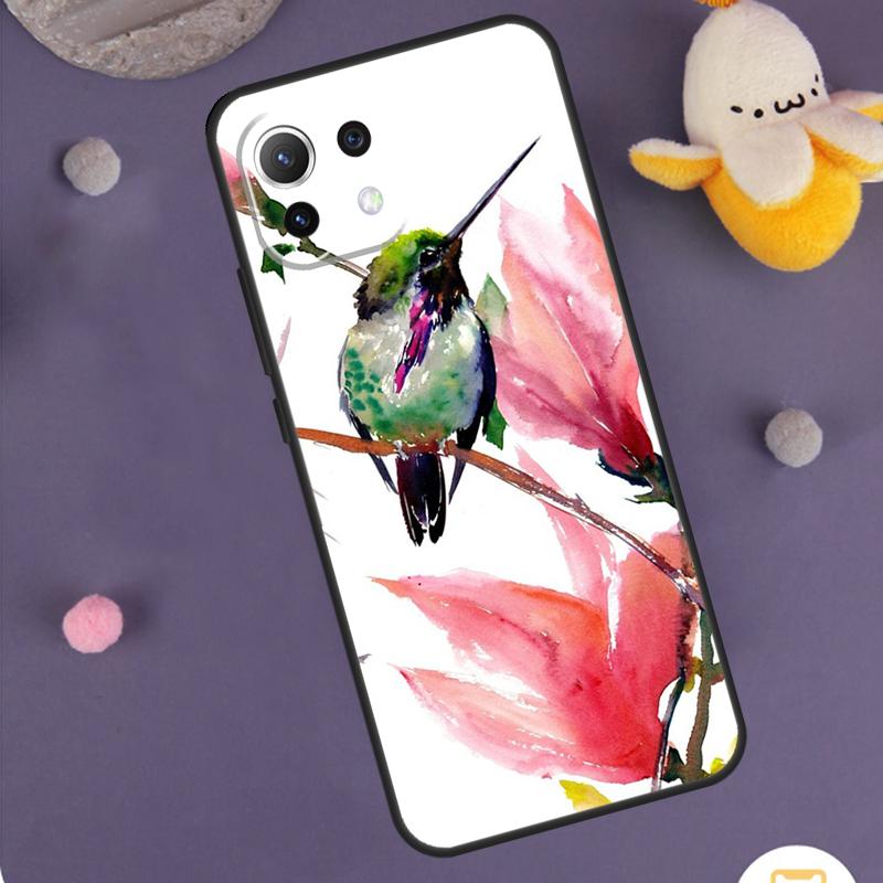 Чехол 'Колибри и Цветы' Для Xiaomi 15T Pro 13T 14T 14 15 Ultra 17 Pro Max POCO F8 Pro F5 F6 F7 X5 X6 X7 Обложка