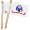 12 Pack US Army Wooden Stick Flag, US Army Small Mini Hand Held Flags, Small US Army Flag 5x8 Inch