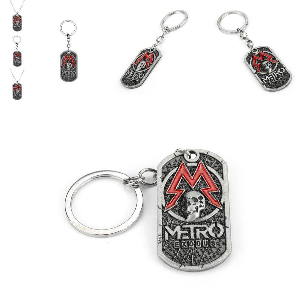 Кулон-подвеска Metro Exodus Череп со сплавным геометрическим дизайном для фанатов игры