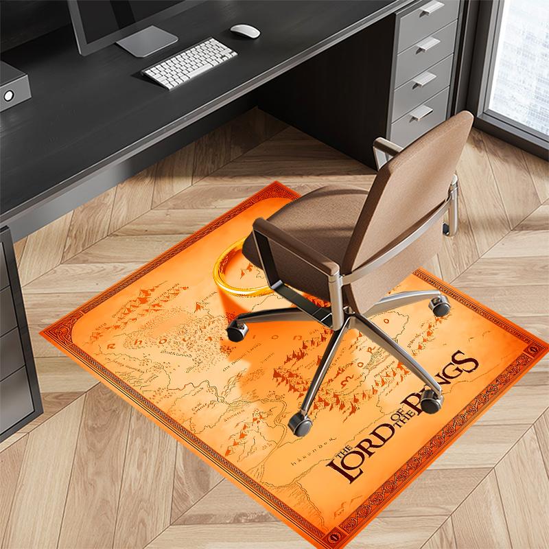 1pc The Lord of the Rings2 Print Area Rug - Soft, Washable Non-Slip Indoor Mat for Office Chairs, Living Room, Home Office Decorative Rug