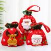 Сумка для хранения снеговика для детей Рождественский подарочный пакет Рождественские сумки на шнурке Конфетные мешки Упаковочный мешочек