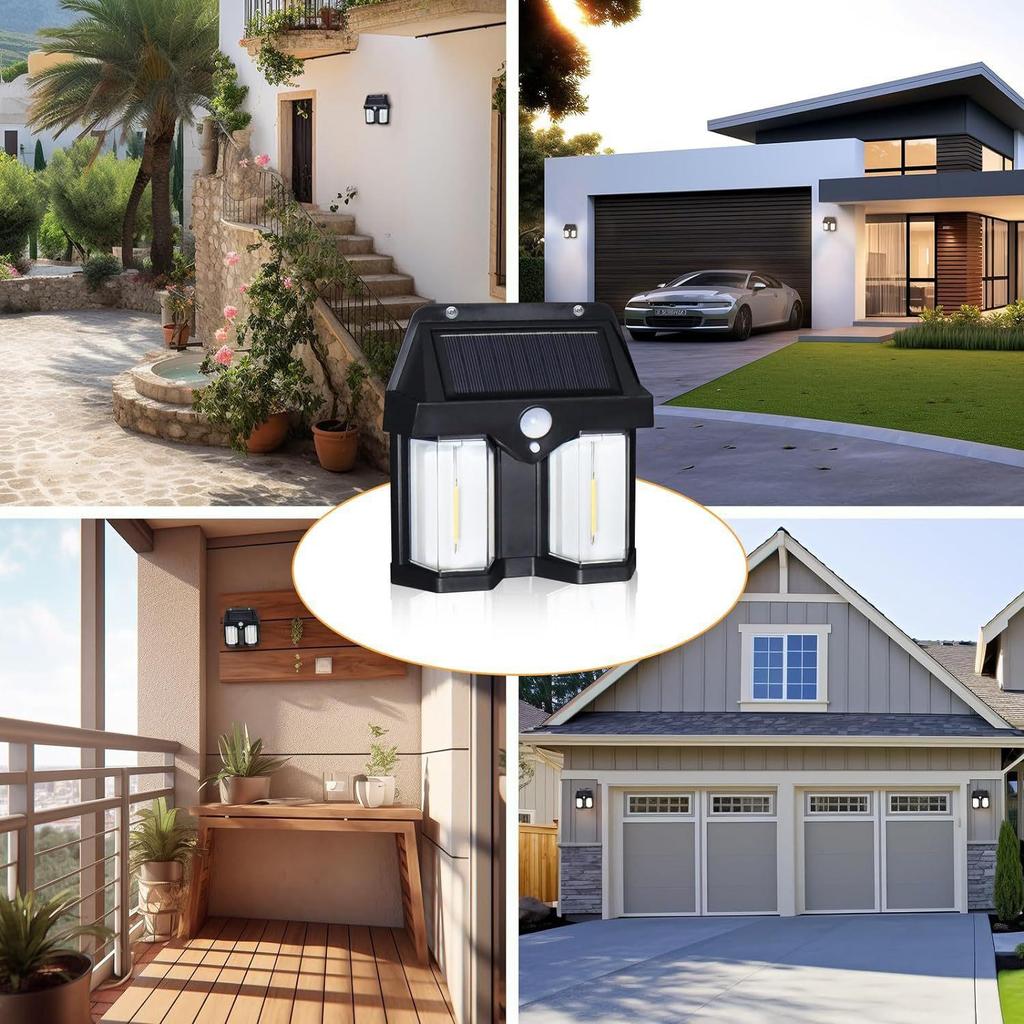 Солнечный светодиодный уличный водонепроницаемый садовый светильник с активацией в сумерках и датчиком движения человека