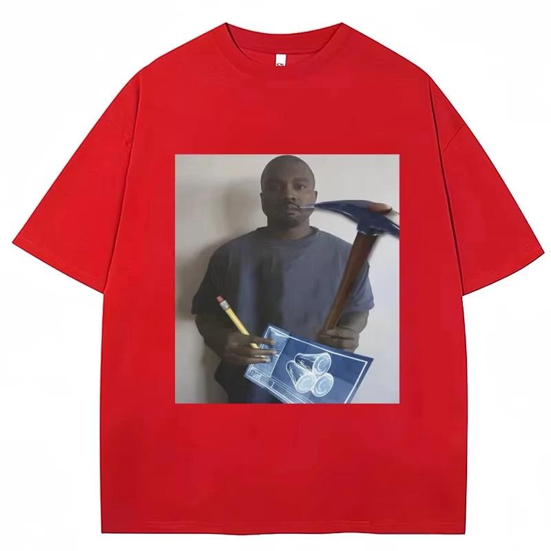 2025 Новая летняя повседневная футболка с коротким рукавом с принтом, хлопковая, обычного кроя, с круглым вырезом, дышащая, свободная, унисекс, мужская, женская одежда