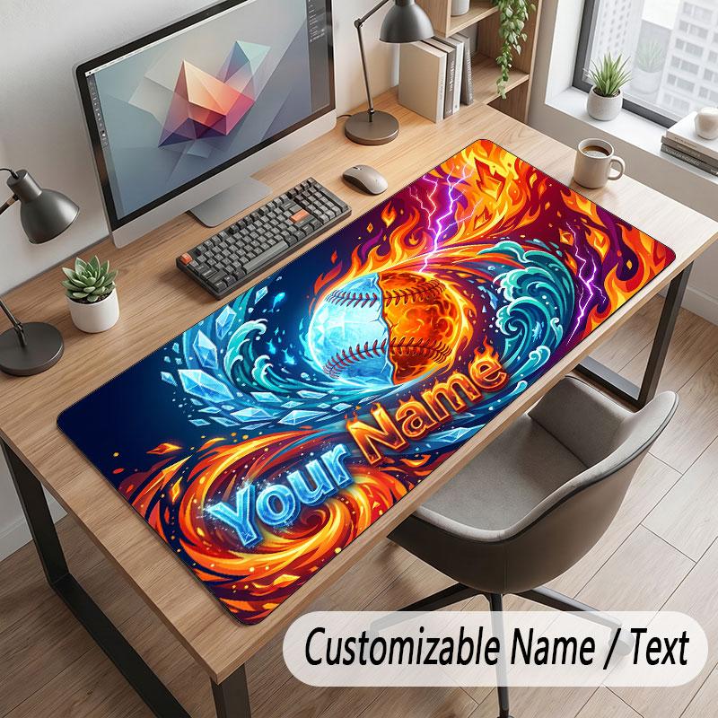 Decorative Artwork Theme Customized Mouse Pad Personalized Print Name Text Desk Mat For Home Office Table Decor