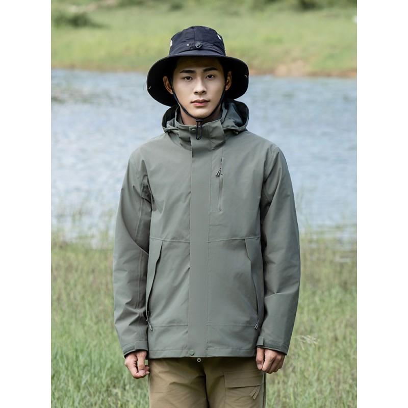 Mens/Womens 3-in-1 Waterproof Windproof Hiking Jacket With Removable Fleece Liner Winter Outdoor Activities