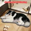 Special-shaped Puppy Print Rug Decorative Carpet Animal Floor Mat Dog Shaped Rug  Bathroom Floor