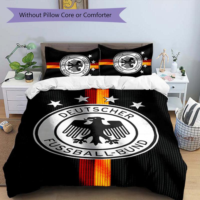 3pcs DFB Design Cover Set - HD Printed Bedding with 1 Cover and 2 Pillowcases - Perfect for Home and Dorm Decor