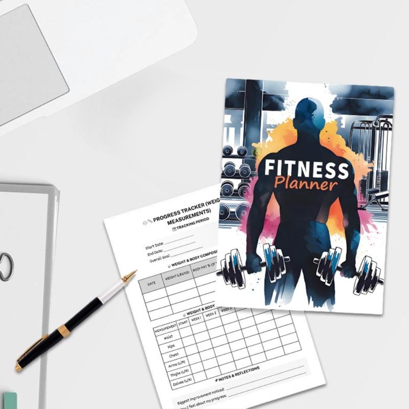 Portable Fitness Journal for Beginner and Enthusiasts to Track Progress and Adjust Plan