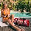 Adjust Shoulder Strap Mesh Dive Bag Foldable Oversized Beach Gym Bag Mesh Travel Duffle  Fins
