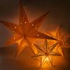Hollow Out Paper Star Hanging Pendant Eid Mubarak Home Decoration Led Star Light Paper Lantern Ramadan Eid Al Adha Kareem Decor