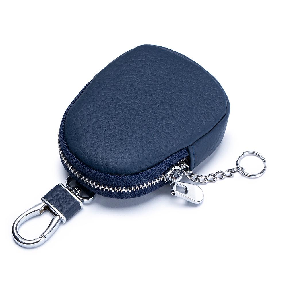 Genuine Leather Mini Coin Purse & Key Holder: Multifunctional Cowhide Wallet & Earphone Bag.